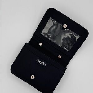 Baggallini Small Multi Pocket Wallet Removable Cross Body Shoulder Bag Black